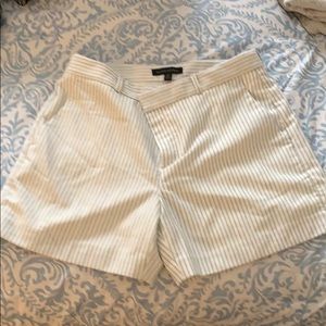 White pinstriped shorts